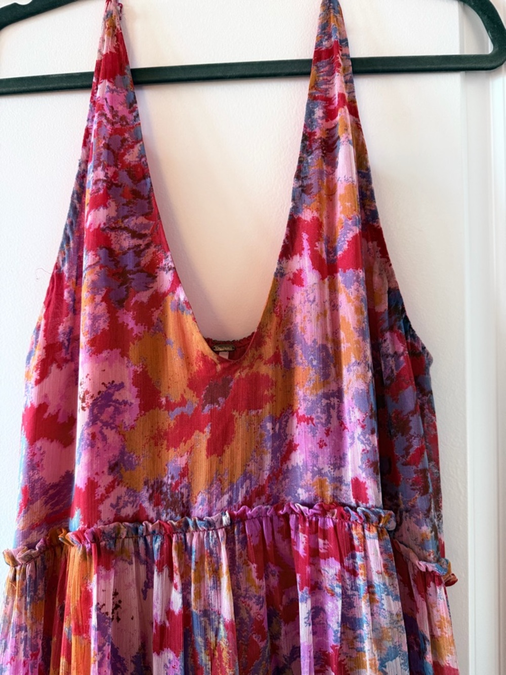 Free People Juliana Chiffon Maxi Dress in Cherry Combo - Picture 14 of 16